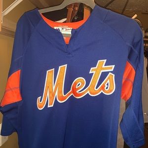 Mets 3/4 majestic bp top